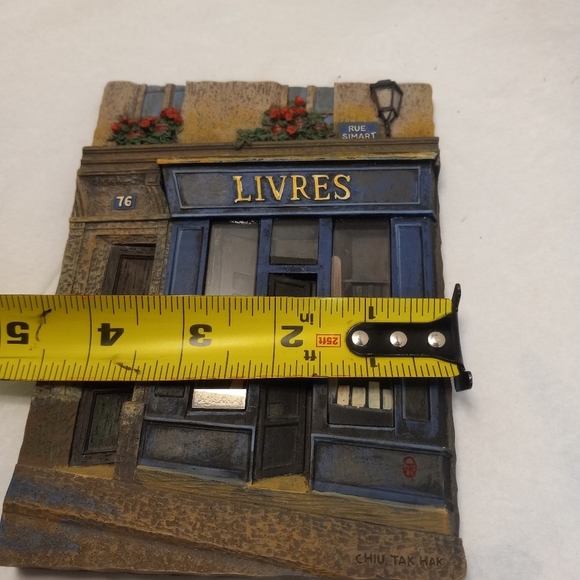 CHIU Tak Hak Wall Plaque Decor LIVRES 76 Blue Vintage Collectible - Picture 5 of 6